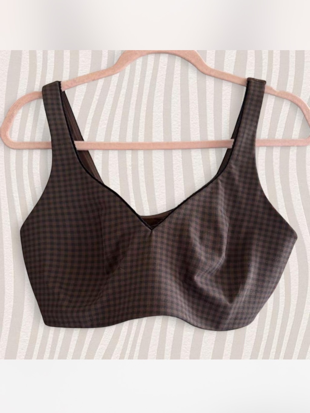 Target Brown Plaid Wireless Sports Bra
